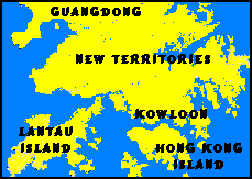 Map of Hong Kong.